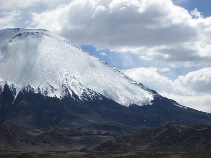 Parinacota volcano in western Bolivia. 