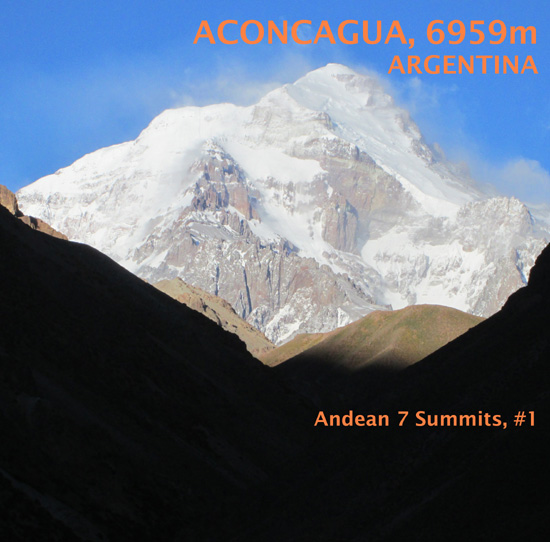Aconcagua, the highest mountain in Argentina. 