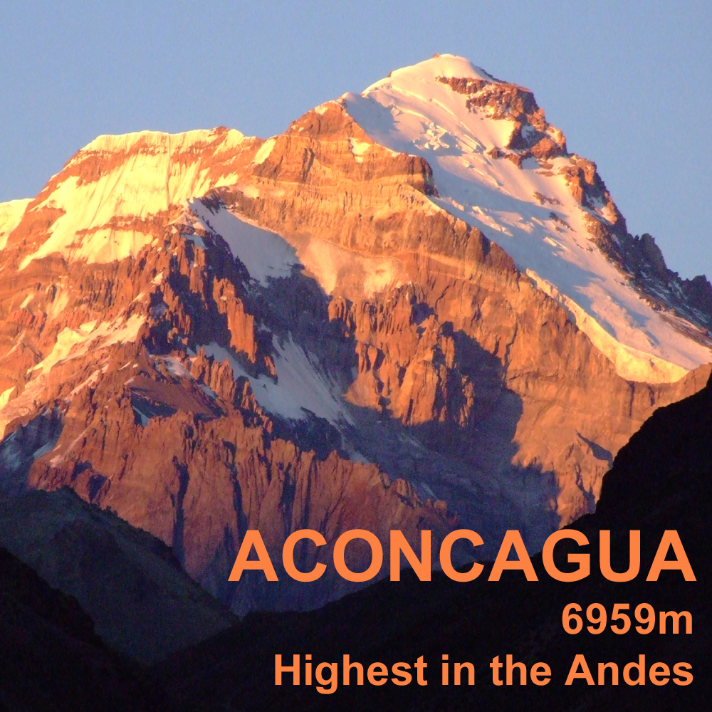 Aconcagua, the highest mountain in teh Americas. 